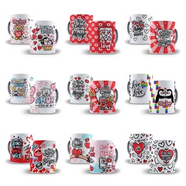 Dia dos Namorados: 30 Artes Criativas para Caneca e Tubolata