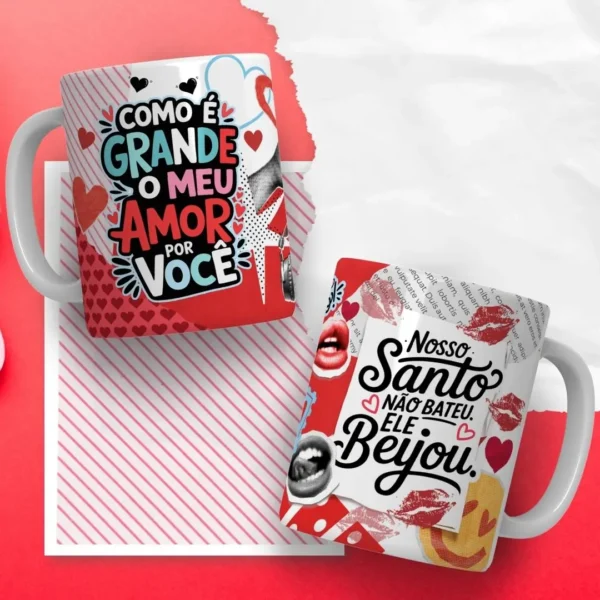Dia dos Namorados: 30 Artes Criativas para Caneca e Tubolata