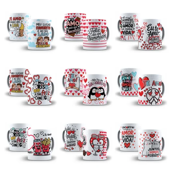 Dia dos Namorados: 30 Artes Criativas para Caneca e Tubolata
