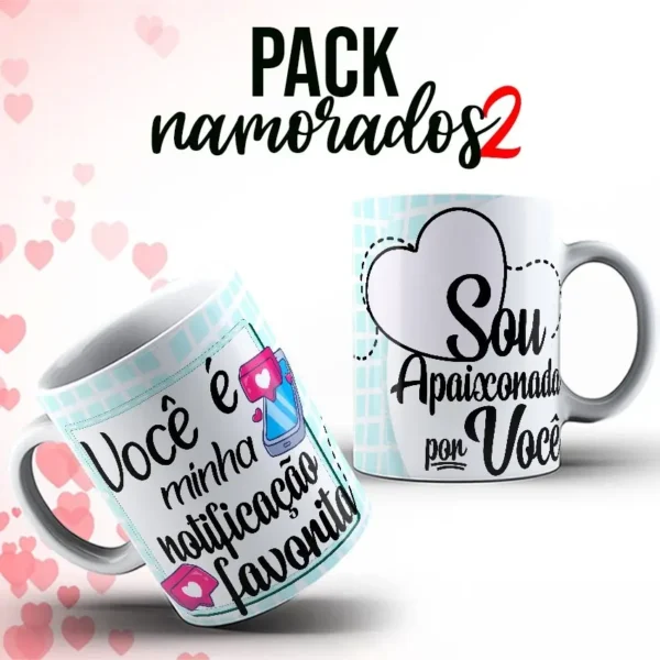 Dia dos Namorados Arte para Caneca - Download Digital