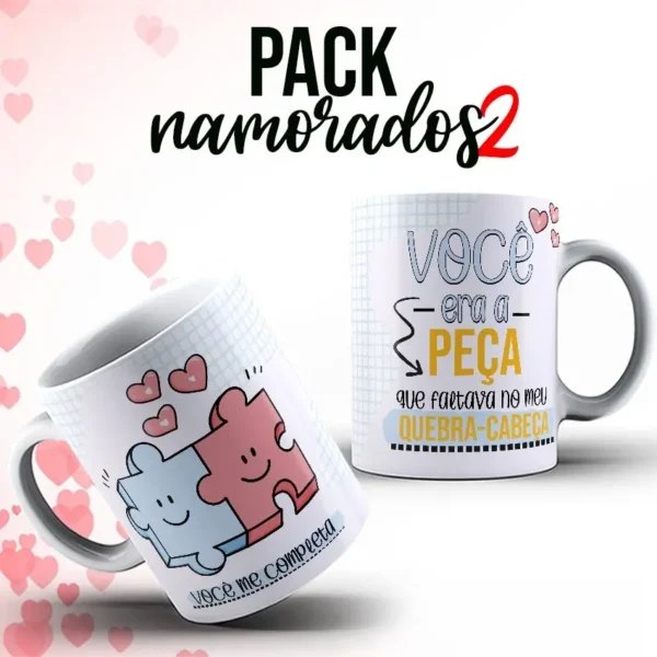 Dia dos Namorados Arte para Caneca - Download Digital