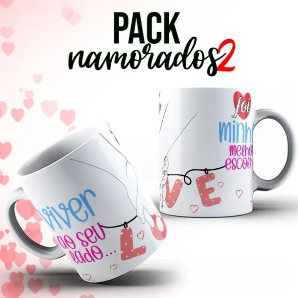 Dia dos Namorados Arte para Caneca - Download Digital
