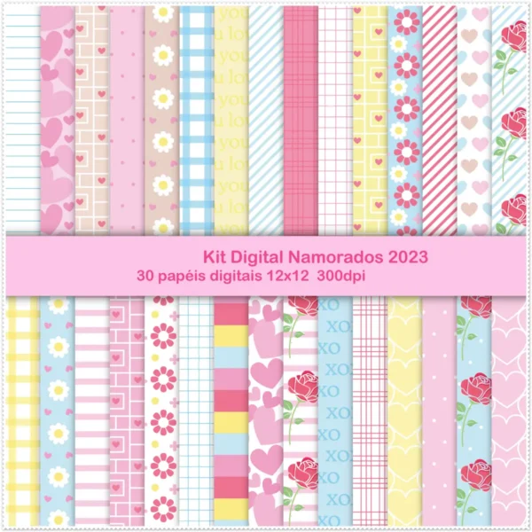 Dia dos Namorados: Kit Digital Temático em PNG