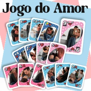 DIY Kit Jogo do Amor UNO - Surpresa Romântica Dia dos Namorados