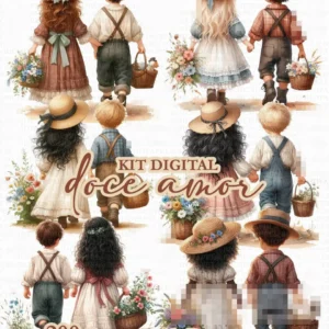 Doce Amor: Conjunto de Arquivos Digitais em PNG