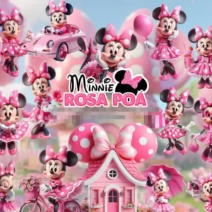 Download de Kit Minnie Rosa Poá em PNG para Scrapbooking