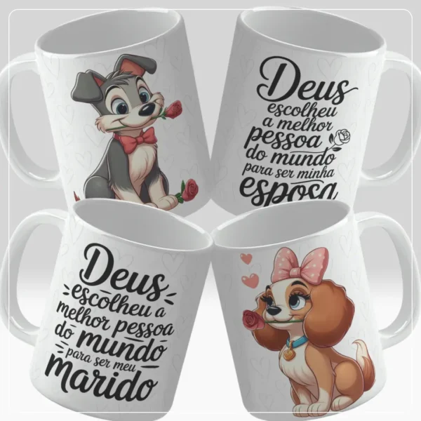 Dupla Perfeita: 16 Artes para Canecas de Namorados