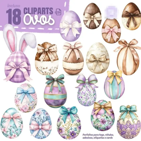 Elementos Digitais Pascoa Lilas Em Png Para Crafters E Designers 3