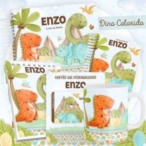 Encadernação Baby Dino Colorido - Arquivo Digital 13 Encadernação Baby Dino Colorido - Arquivo Digital