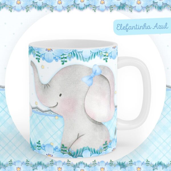 Encadernação Baby Elefantinha Azul - Arquivo Digital