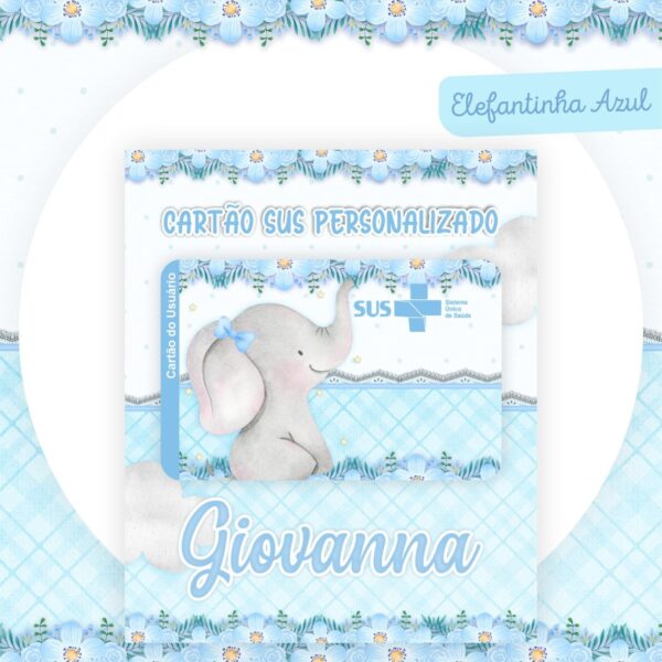 Encadernação Baby Elefantinha Azul - Arquivo Digital