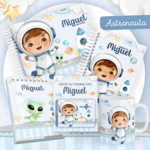 encadernacao bebe astronauta aquarela arquivo digital