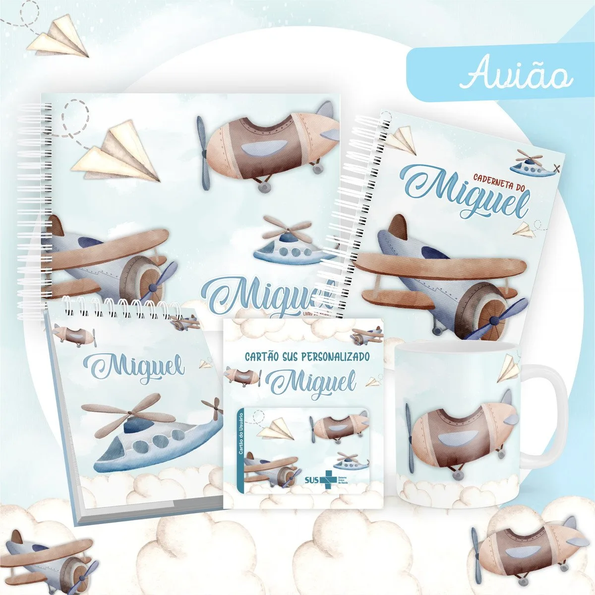 Encadernação Bebê Avião - Arquivo Digital 1 Encadernação Bebê Avião - Arquivo Digital