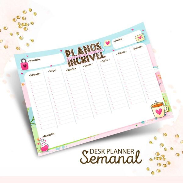 Encadernação Digital Desk Planner 1