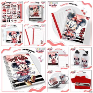 encadernacao escolar minnie vermelha arquivo digital