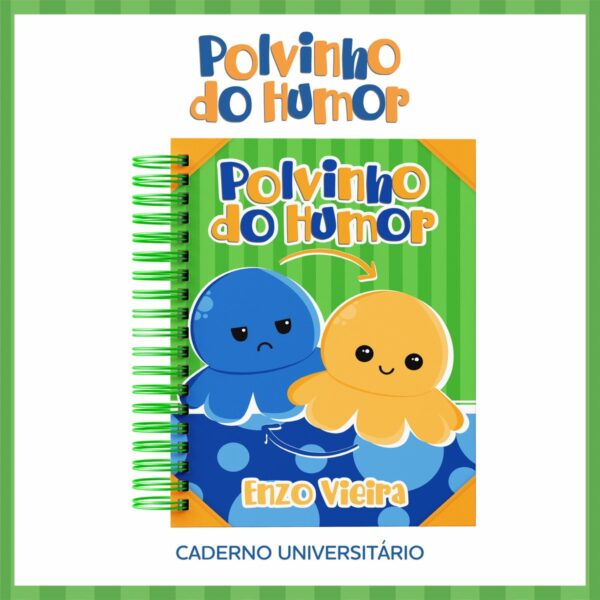 Encadernação Escolar Polvo do Humor Menino - Arquivo Digital