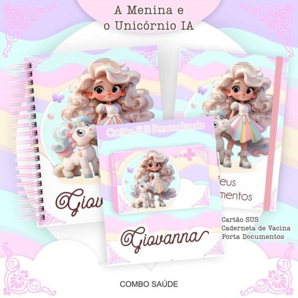 (encadernação Escolar + Saúde) a Menina e o Unicórnio Ia