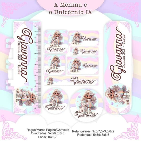 (encadernação Escolar + Saúde) a Menina e o Unicórnio Ia
