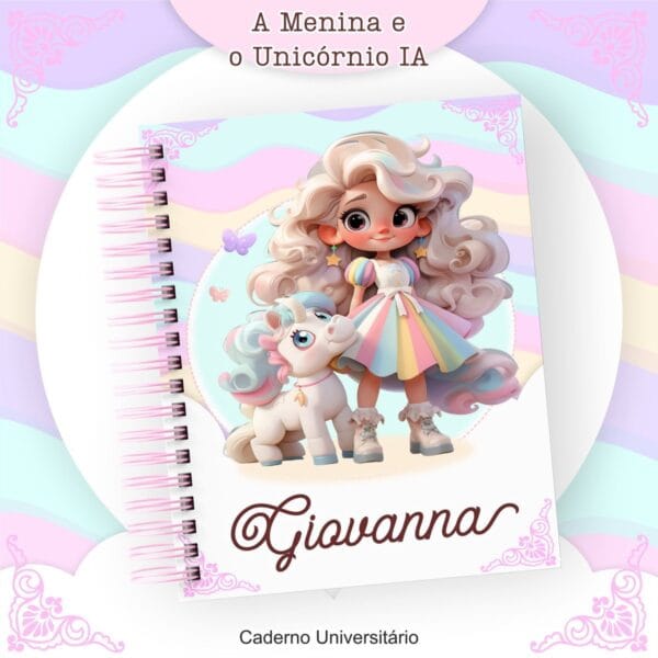 (encadernação Escolar + Saúde) a Menina e o Unicórnio Ia