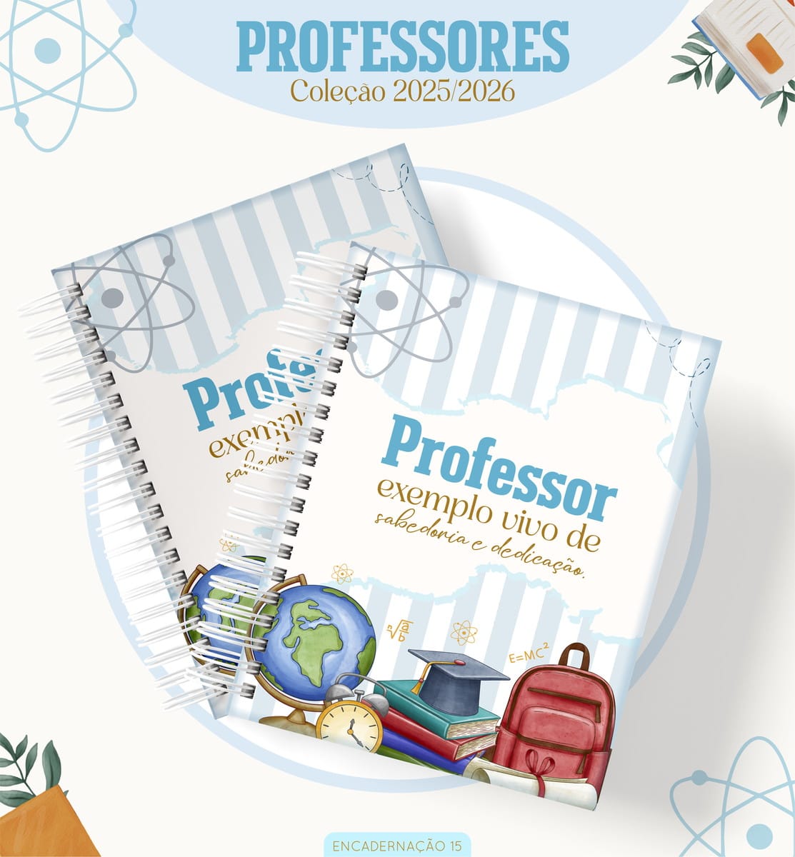 Kit digital Professor Masculino 2026 para encadernação 1 Kit digital Professor Masculino 2026 para encadernação
