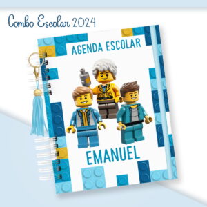 Kit Digital Escolar Menino Lego para Personalizar Cadernos 28 escolar menino lego arquivo digital