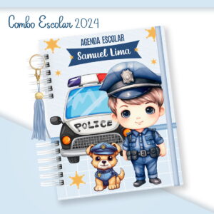 escolar menino policial arquivo digital