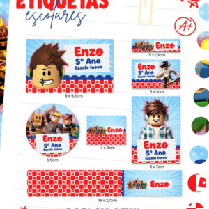 escolar roblox azul arquivo digital