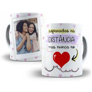 Estampa Caneca Amigas Carinhosas Separadas na Distância