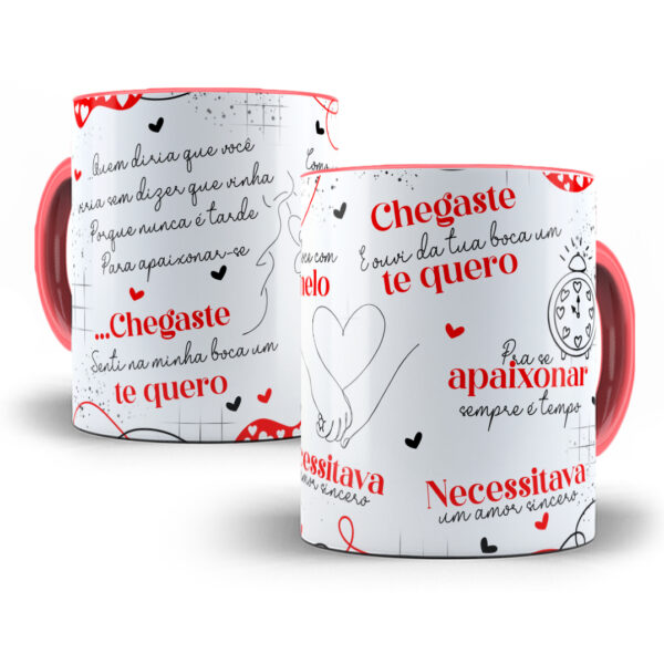 Estampa Caneca Chegaste Roberto Carlos Dia dos Namorados