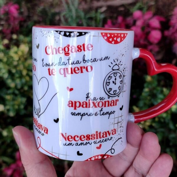 Estampa Caneca Chegaste Roberto Carlos Dia dos Namorados