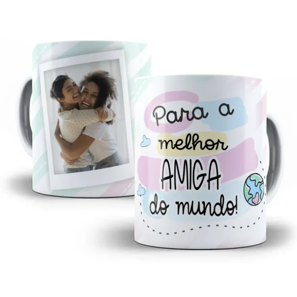 Estampa Caneca Criativa Para Celebrar Amizade Verdadeira