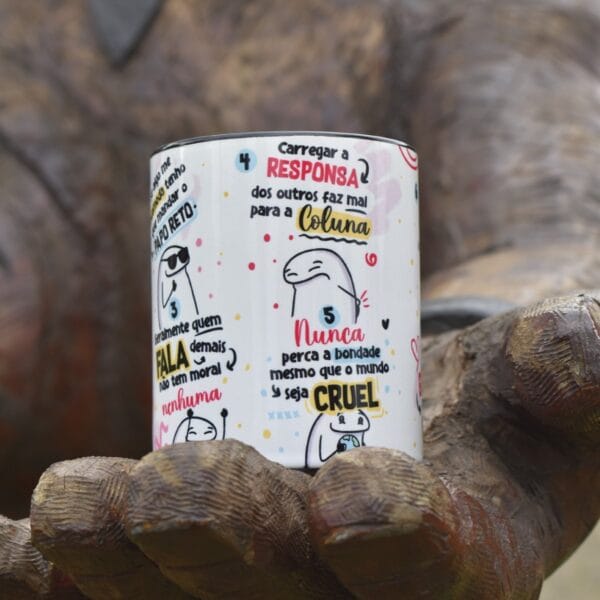 Estampa Caneca Flork 6 Lembretes Para Uma Vida Mais Feliz