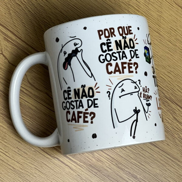 Estampa Caneca Flork Eu Não Confio Em Quem Não Gosta De Café