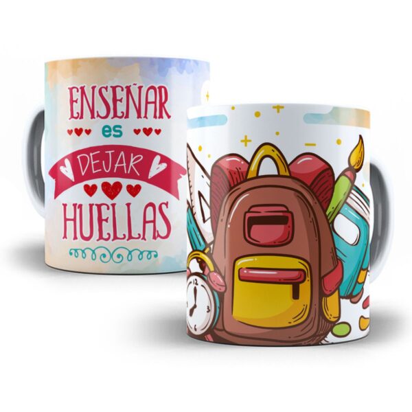 Estampa Caneca Professores Grátis Ensinar É Deixar Pegadas