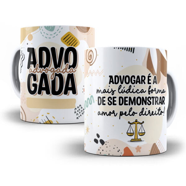 Estampa Caneca Profissões Advogado(a) Direito Sublimação