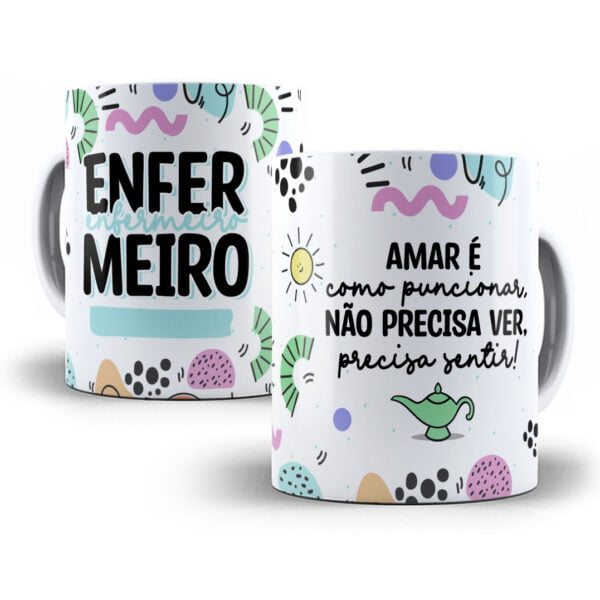 Estampa Caneca Profissões Enfermeiro(a) Enfermagem Sublimação