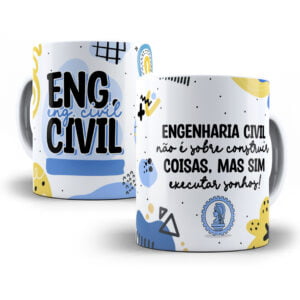 Estampa Caneca Profissões Engenheiro(a) Civil Engenharia