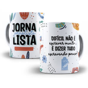 Estampa Caneca Profissões Jornalista Jornalismo Sublimação