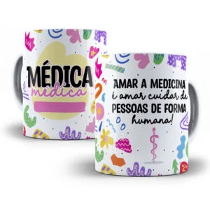 Estampa Caneca Profissões Médico(a) Medicina Sublimação