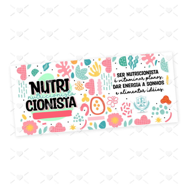 Estampa Caneca Profissões Nutricionista Nutrição Sublimação