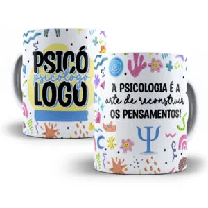 Estampa Caneca Profissões Psicólogo(a) Psicologia Sublimação