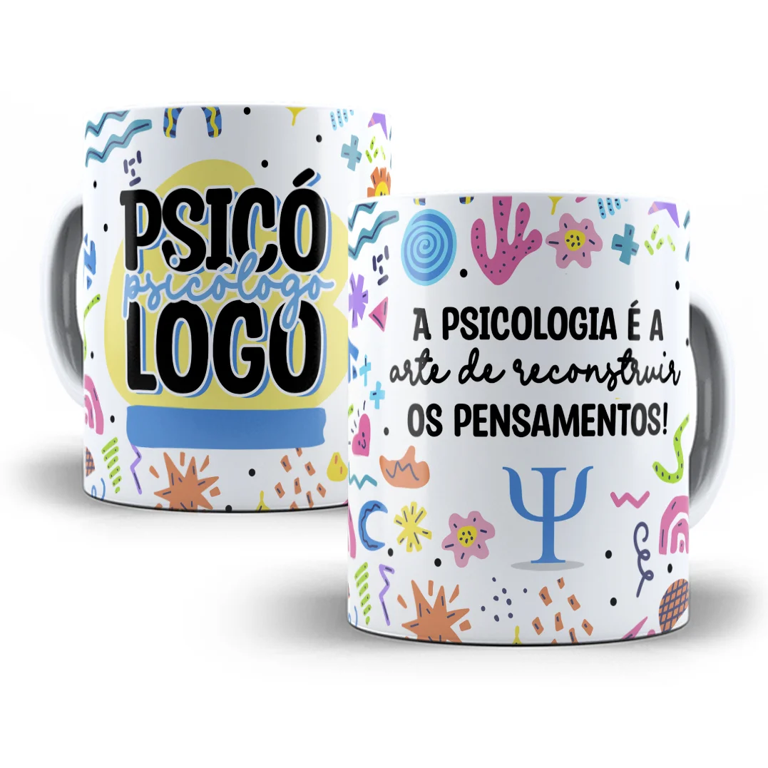 Estampa Caneca Profissões Psicólogo(a) Psicologia Sublimação