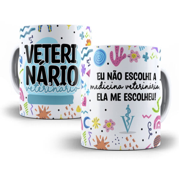 Estampa Caneca Profissões Veterinário(a) Sublimação