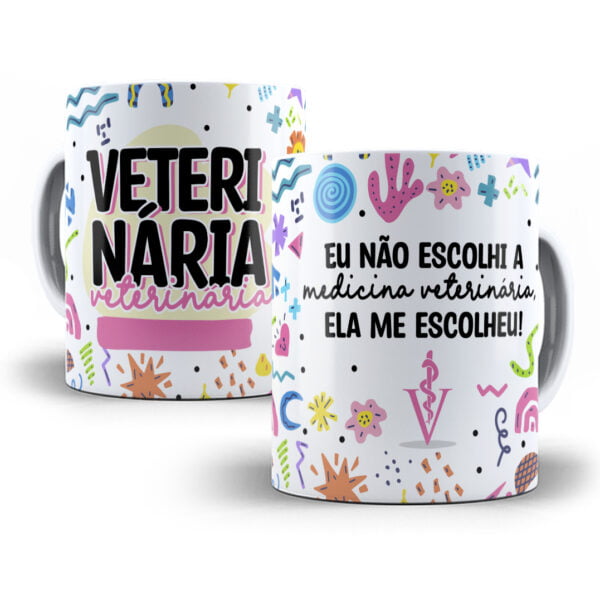 Estampa Caneca Profissões Veterinário(a) Sublimação