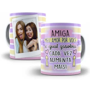 Estampa para Caneca: Amor por Amiga Aumenta