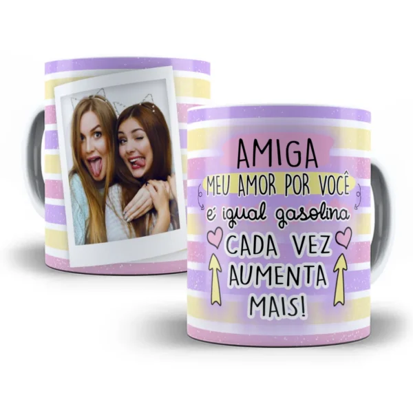 Estampa para Caneca: Amor por Amiga Aumenta