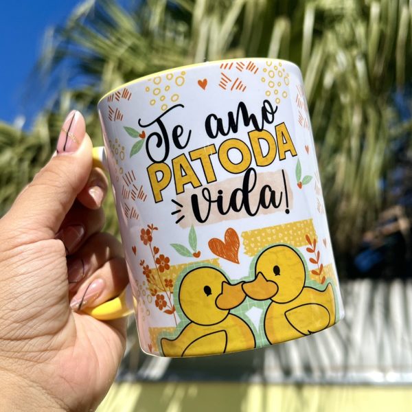 Estampa Sublimação Caneca Flork Namorados Frases Ilustrações