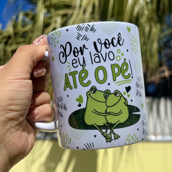 Estampa Sublimação Caneca Flork Namorados Frases Ilustrações