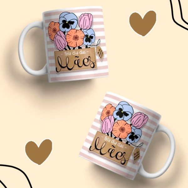 Estampas Caneca Dia das Mães Autismo Pet Cachorro Gato Png