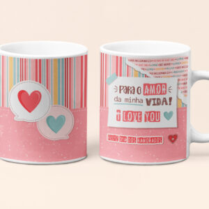 Estampas Caneca Dia dos Namorados 2024 Lindas e Românticas